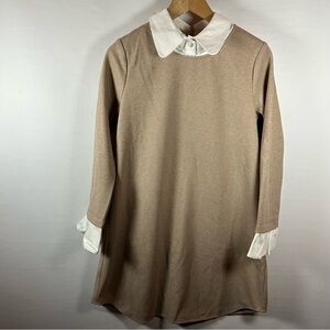 Tuckernuck Tan and White Midi Dress